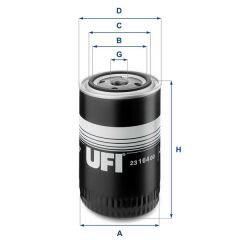 UFI 2316400 YAĞ FİLTRESİ CADDY 95-04 - GOLF 83-99 - JETTA 80-91 - PASSAT 80-96 - POLO 86-99 - LT35 82-96