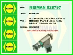 NEIMAN 028797 ENJEKTÖR CLIO II-G.SCENIC II-KANGOO-LAGUNA I-II-MEGANE I-II-TRAFIC II 1.6 K4M -1.8 16V F4P-2.0 RT F5
