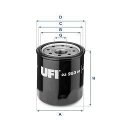 UFI 2325300 YAĞ FİLTRESİ TOYOTA AURIS COROLLA 1.4L 1NDTV NDE120 NDE150 02-09 / YARIS 1.4L 1NDTV NLP90 06-09 / HI LUX 2.5L 2KDFTV KUN15 KUN25 KUN26 VIGO 05-15 / 2.4L 2GDFTV GUN125 REVO 15-> - kısa tip