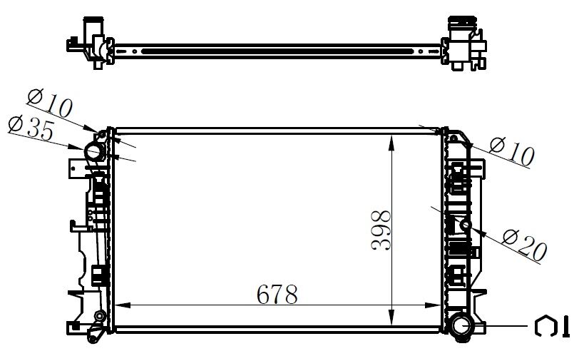ORIS BME120026 MOTOR SU RADYATORU MERCEDES SPRINTER B906 . VW CRAFTER 30-35-50 680X388X26