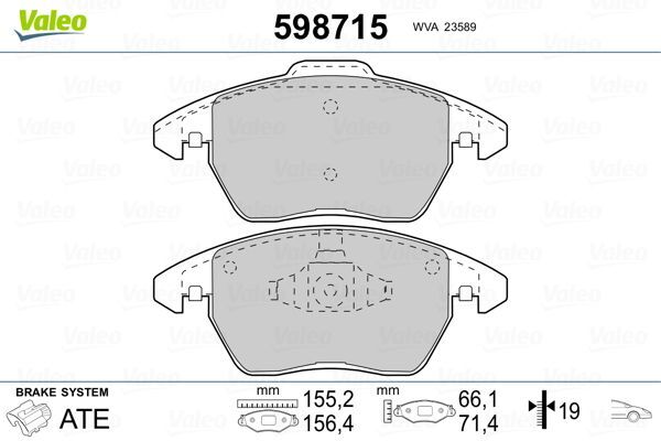 VALEO 9001095 ÖN BALATA P307 10/03 > 207 1.6 07 > 308 07 > 3008 09 > C4 04 > FTE KIRMIZI KUTU