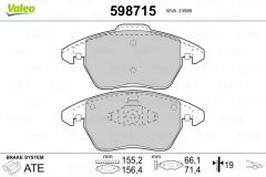 VALEO 9001095 ÖN BALATA P307 10/03 > 207 1.6 07 > 308 07 > 3008 09 > C4 04 > FTE KIRMIZI KUTU