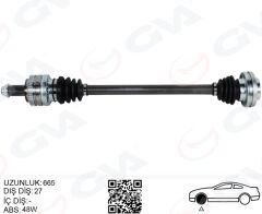 GVA 4499185 KOMPLE AKS ARKA SAĞ BMW E81 E82 E87 E90 E91 E92 E93 665MM OTOM. SANZ.