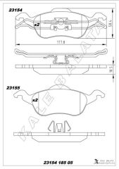 KALE 23154 185 05 ANS KD13 ÖN FREN BALATA FORD FOCUS 1.4L 1.6L 1.8L 2.0L 98-04