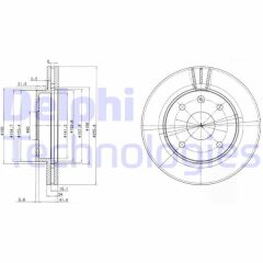 DELPHI BG4003 ÖN FREN AYNASI LACETTI-NUBIRA 1.4 16V-1.6-1.8 05> 255.8x24x4DLxHAVALI