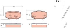 TRW GDB2480 ARKA FREN BALATASI OTOMATİK EL FRENİ CORSA F-C4-208-2008-DS3