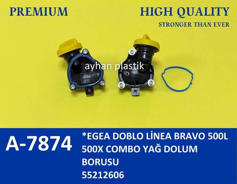 AYHAN A7874 YAĞ DOLUM KAPAĞI SPORTU KOMPLE EGEA-LINEA-DOBLO-BRAVO-GIULIETTA 1.6 MJET 10>