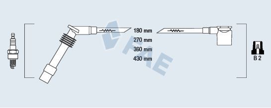 FAE 85085 BUJİ KABLOSU TAKIMI OPEL CORSA B-COMBO B-ASTRA F 93>00 1.2-1.4İ C12NZ-X12SZ-14NZ-X14SZ