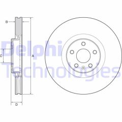 DELPHI BG9231C ÖN FREN DİSKİ ADET S60 III S90 II V60 IIV90 II XC40 XC60 II XC90 II 17> 345 CAP