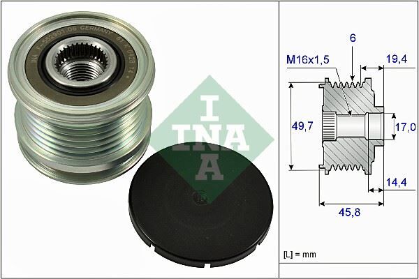 INA 535016810 ALTERNATOR KASNAGI MERCEDES W204 W205 C218 W212 W222 X204 W166 C292 W639 W447 B906