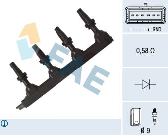 FAE 80271 ATEŞLEME BOBİNİ PSA CITROEN ELYSEE PEUGEOT P301 1.6 VTİ 115 13>