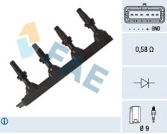 FAE 80271 ATEŞLEME BOBİNİ PSA CITROEN ELYSEE PEUGEOT P301 1.6 VTİ 115 13>