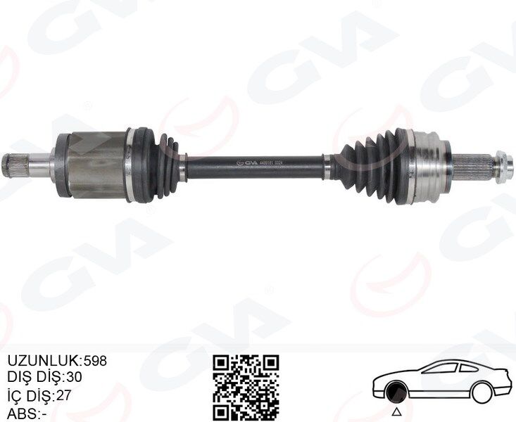 GVA 4499181 KOMPLE AKS ÖN SOL BMW X3 E83 04>11 598MM