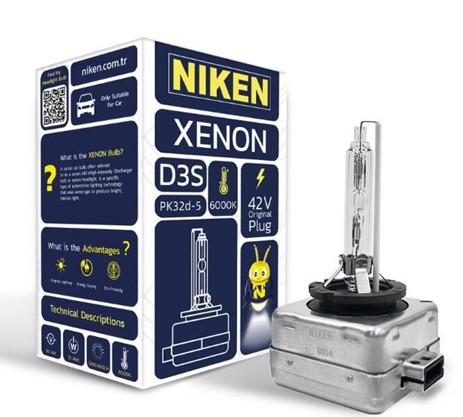 NIKEN 0680010202 NIKEN D3S XENON FAR AMPULU 85V 35W P32d-5 6000K