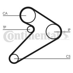 CONTI CT517 TRİGER KAYIŞI EKSANTRİK KAYIŞI HYUNDAI H100 2.5L D4BX 4D55 PANELVAN. KAMYONET E.M. 88-96 / MITSUBISHI L200 L300 2.5L 4D56 8v E.M. 86-99 163x254
