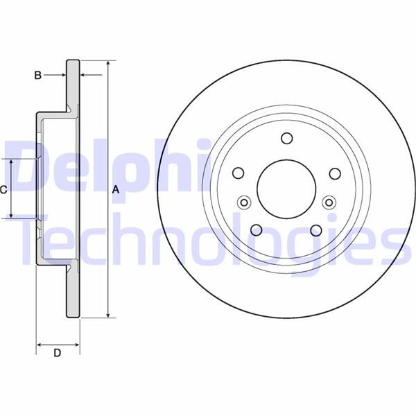 DELPHI BG4807C ARKA FREN DİSKİ DOLU TİP RENAULT CAPTUR II E TECH 20> KADJAR 15> / NISSAN QASHQAI 1.2L HRA2DDT DIG -T J11 14-> 1.6L R9M Dci J11 14-> / 1.5L K9K J11 6 vites 14-> / 1.3L HR13DDT DIG-T J11 18-> 290 çap