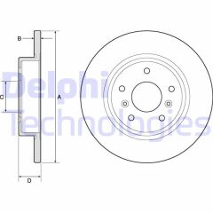 DELPHI BG4807C ARKA FREN DİSKİ DOLU TİP RENAULT CAPTUR II E TECH 20> KADJAR 15> / NISSAN QASHQAI 1.2L HRA2DDT DIG -T J11 14-> 1.6L R9M Dci J11 14-> / 1.5L K9K J11 6 vites 14-> / 1.3L HR13DDT DIG-T J11 18-> 290 çap