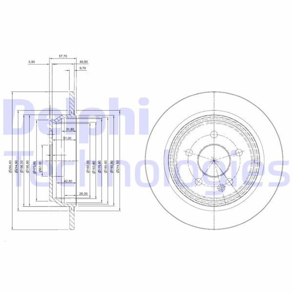 DELPHI BG3969 FREN DISKI ARKA MERCEDES VITO W639