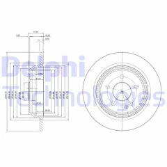 DELPHI BG3969 FREN DISKI ARKA MERCEDES VITO W639