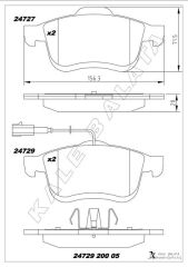 KALE 24729 200 05 ANS KD13 ÖN BALATA FIAT DOBLO III 10> OPEL COMBO 12> 1.3D MTJ 1.4 1.6D MTJ 2.0D MTJ ÇİFT FİŞLİ TEK FİŞLİ
