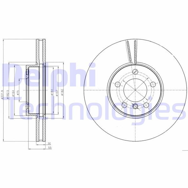 DELPHI BG9061 FREN DISKI ON BMW E70 F15 E71 F16
