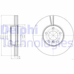 DELPHI BG9061 FREN DISKI ON BMW E70 F15 E71 F16