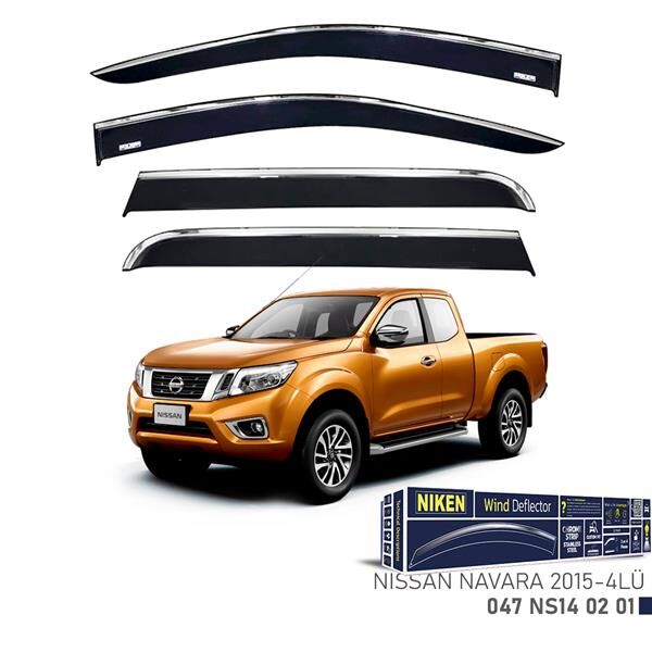 NIKEN 047NS140201 KROMLU CAM RÜZGARLIĞI NISSAN NAVARA 2015- 4LÜ