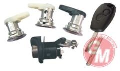 KAPI KİLİT FİŞEK TK 4 lü SET KUMANDALI ANAHTAR İLE DACIA LOGAN SANDERO