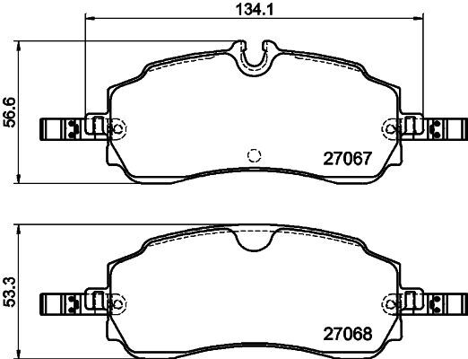 AUTOTECH DB331-177 ARKA FREN BALATASI YENI TRANSIT CUSTOM V710E 23>
