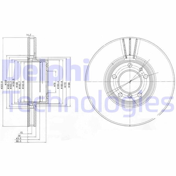 DELPHI BG9005 FREN DISKI ON BMW E39 98>03