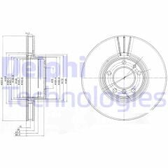 DELPHI BG9005 FREN DISKI ON BMW E39 98>03