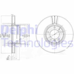 DELPHI BG9005 FREN DISKI ON BMW E39 98>03