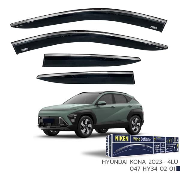NIKEN 047HY340201 KROMLU CAM RÜZGARLIĞI HYUNDAI KONA 2023- 4LÜ