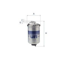 UFI 2402200 YAKIT FİLTRESİ POLO 5 1.2-1.4TDI RAPID FABIA 1.2-1.6TDI IBIZA 4 1.2-1.6TDI