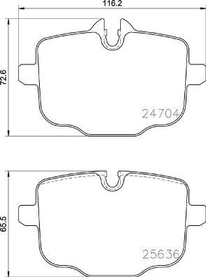 VALEO 671042 FREN BALATASI ARKA BMW G30 G38 G32 G11 G12 G16 G01 G02 G05 G06 G07 I20