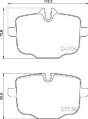 VALEO 671042 FREN BALATASI ARKA BMW G30 G38 G32 G11 G12 G16 G01 G02 G05 G06 G07 I20
