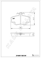 KALE 21404 182 04 ANS KD13 ÖN BALATA DACIA LOGAN 04> SANDERO 08> TWİNGO II 07> 1.4-1.6-1.5dCi