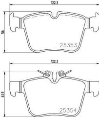 VALEO 671489 FREN BALATASI ARKA MERCEDES C-CLASS W205 S205 C205 A205