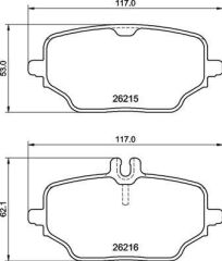VALEO 670544 FREN BALATASI ARKA MERCEDES GLE-CLASS V167 C167