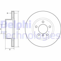 DELPHI BG4645C FREN DISKI ON BMW F20 F21 F30 F31 F34 F32 F33 F36