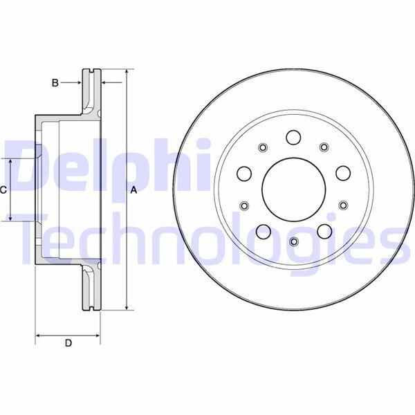 DELPHI BG4796C FREN DİSKİ ARKA FIAT DUCATO 06> PEUGOET BOXER 06> CITROEN JUMPER 06> 300x22x19.9MM