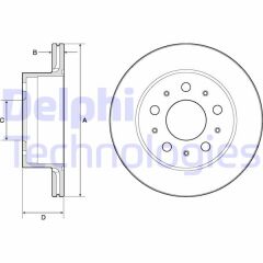 DELPHI BG4796C FREN DİSKİ ARKA FIAT DUCATO 06> PEUGOET BOXER 06> CITROEN JUMPER 06> 300x22x19.9MM