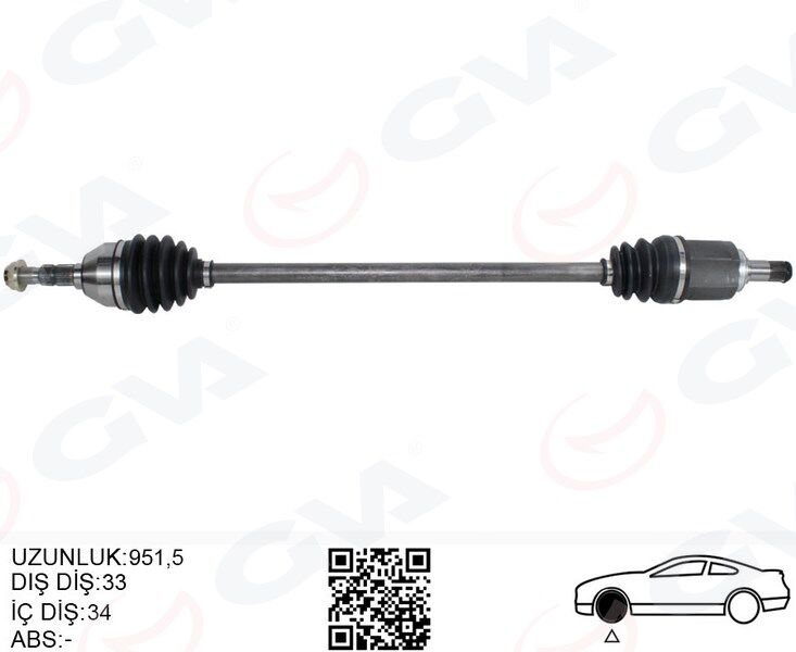 GVA 4491218 KOMPLE AKS ÖN SAĞ OPEL ASTRA J 1.4 T-1.6i A-T 09-16