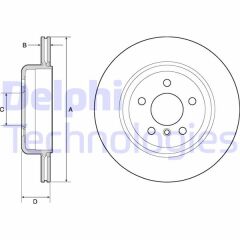 DELPHI BG4664C FREN DISKI ARKA BMW F10 F11 F18