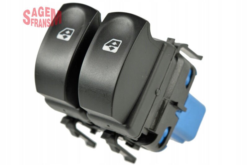SAGEM 500938 CAM AÇMA DÜĞMESİ CLIO III ÖN SOL MAVİ ÇİFTLİ
