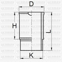YENMAK 51-05902-000 MOTOR GÖMLEĞİ STD R12 1300 CC.