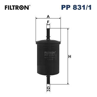 FILTRON PP831.1 YAKIT BENZİN FİLTRESİ P106-P206-P207-P208-P301-P306-P307-P308-P406-P407-P508-P2008-P3008-P5008-C2- C3-C4-C5-C-ELYSEE-PARTNER-BERLINGO-EXPERT 1.0-1.1-1.4-1.6 THP-VTI CLIO-KANGOO-LAGUNA-MEGANE-TRAFIC-G