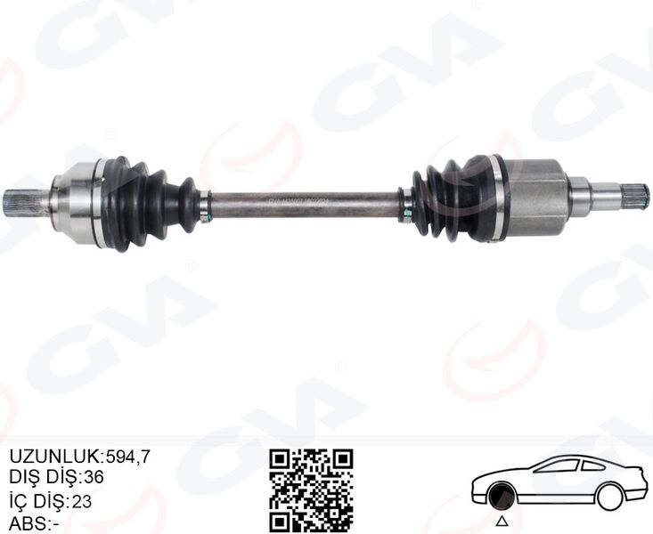 GVA 4435007 ÖN AKS KOMPLE SOL FOCUS II 1.6- 1.8 TI 04>11 C MAX 1.6 1.8 TI 05>11 BENZINLI VOLVO S40 II 1.6 05>12 V50 1.6 05>12