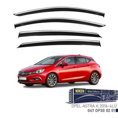 NIKEN 047OP300201 KROMLU CAM RÜZGARLIĞI OPEL ASTRA K 2016- 4LÜ
