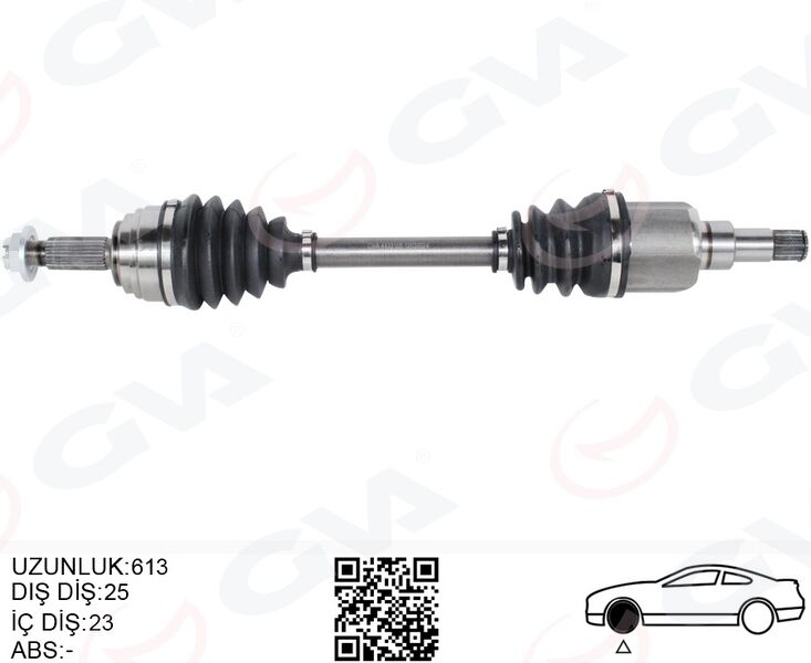 GVA 4433105 ÖN AKS KOMPLE SOL FORD YENI COURIER 17>1.5-1.6 TDCI -1.0 ECOBOOST